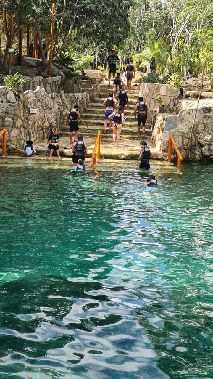 Guided family cenote swim at Casa Tortuga Tulum