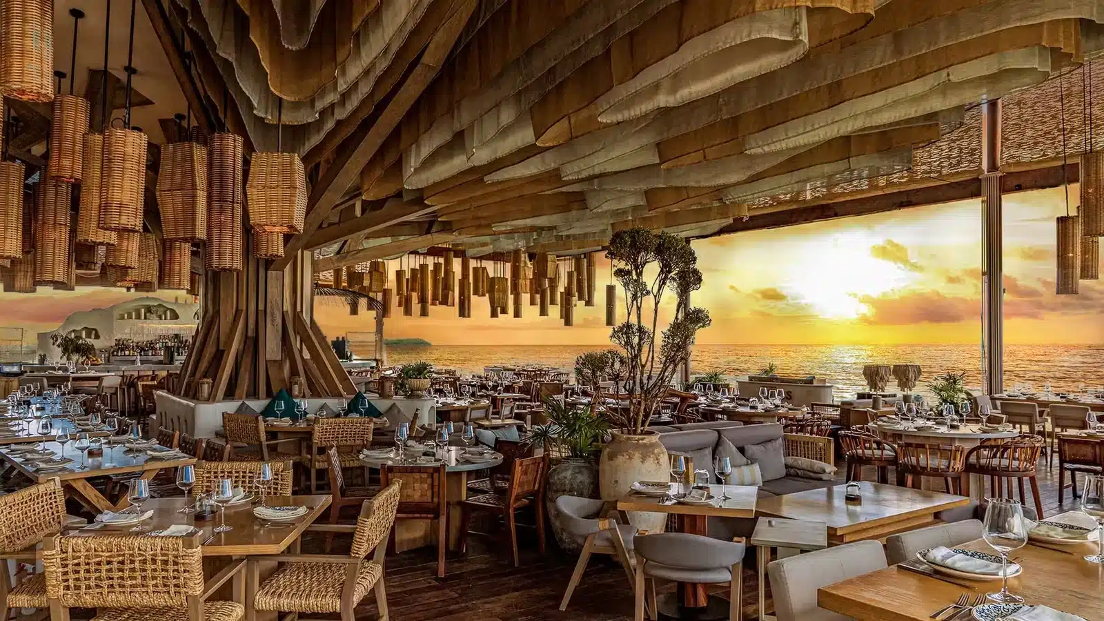 Ilios Cancun sunset lagoon dining