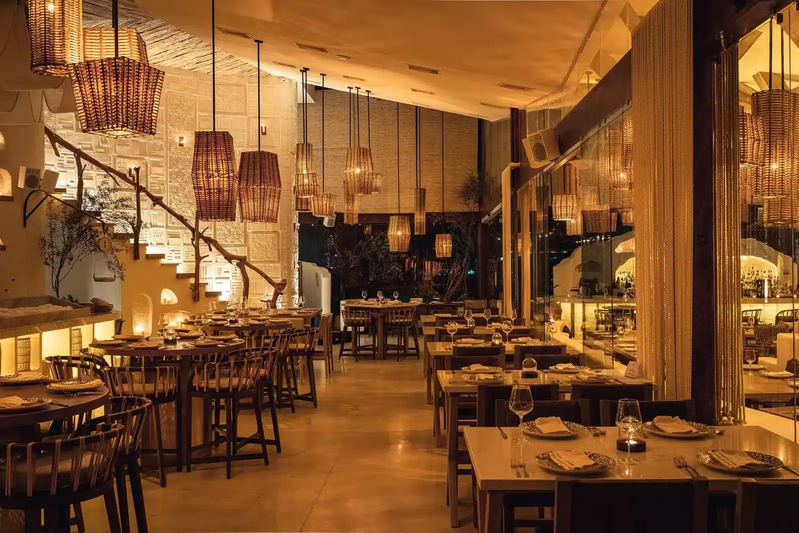 Ilios Cancun warm dining room