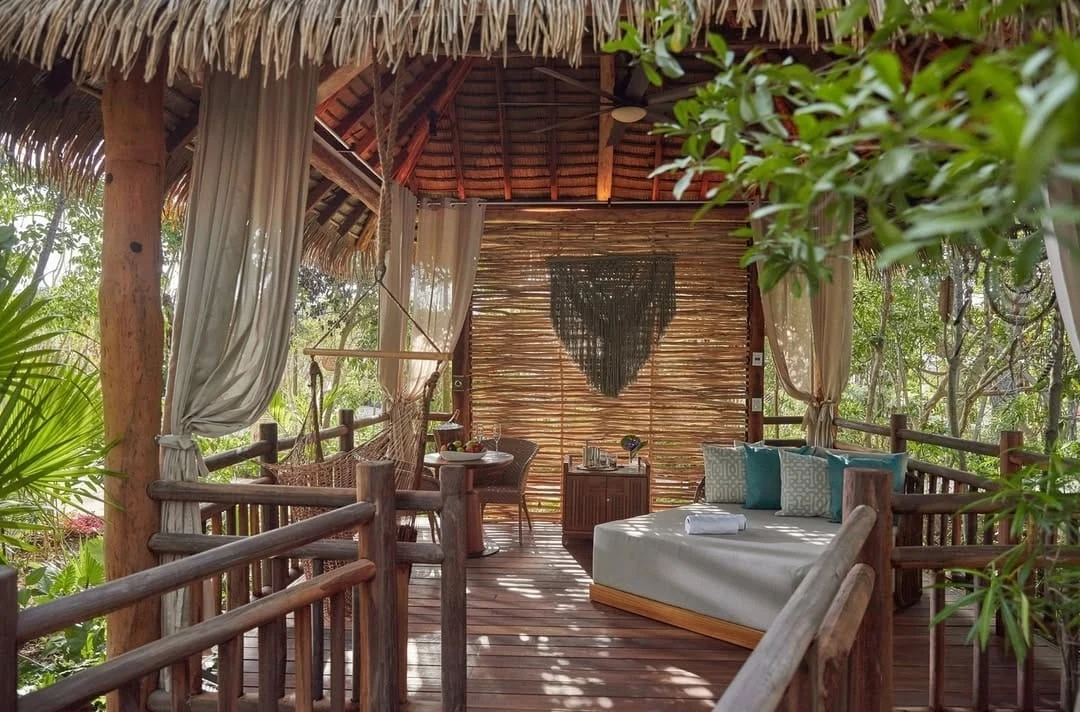 Private cabanas add comfort, privacy and a more elevated Jungala experience.