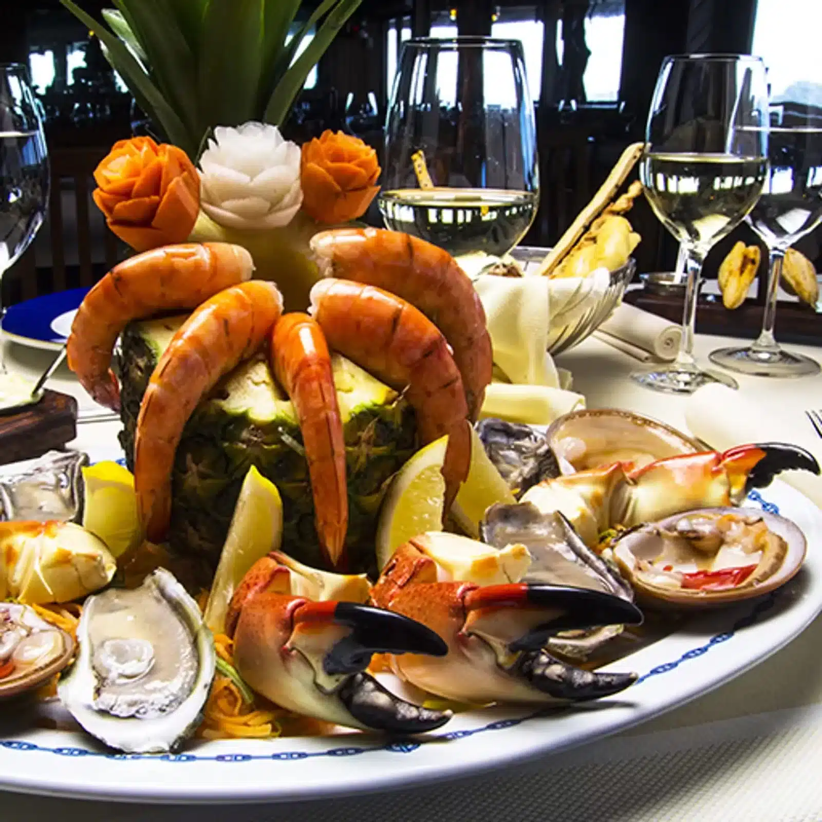 Seafood platter at Lorenzillo’s Cancun
