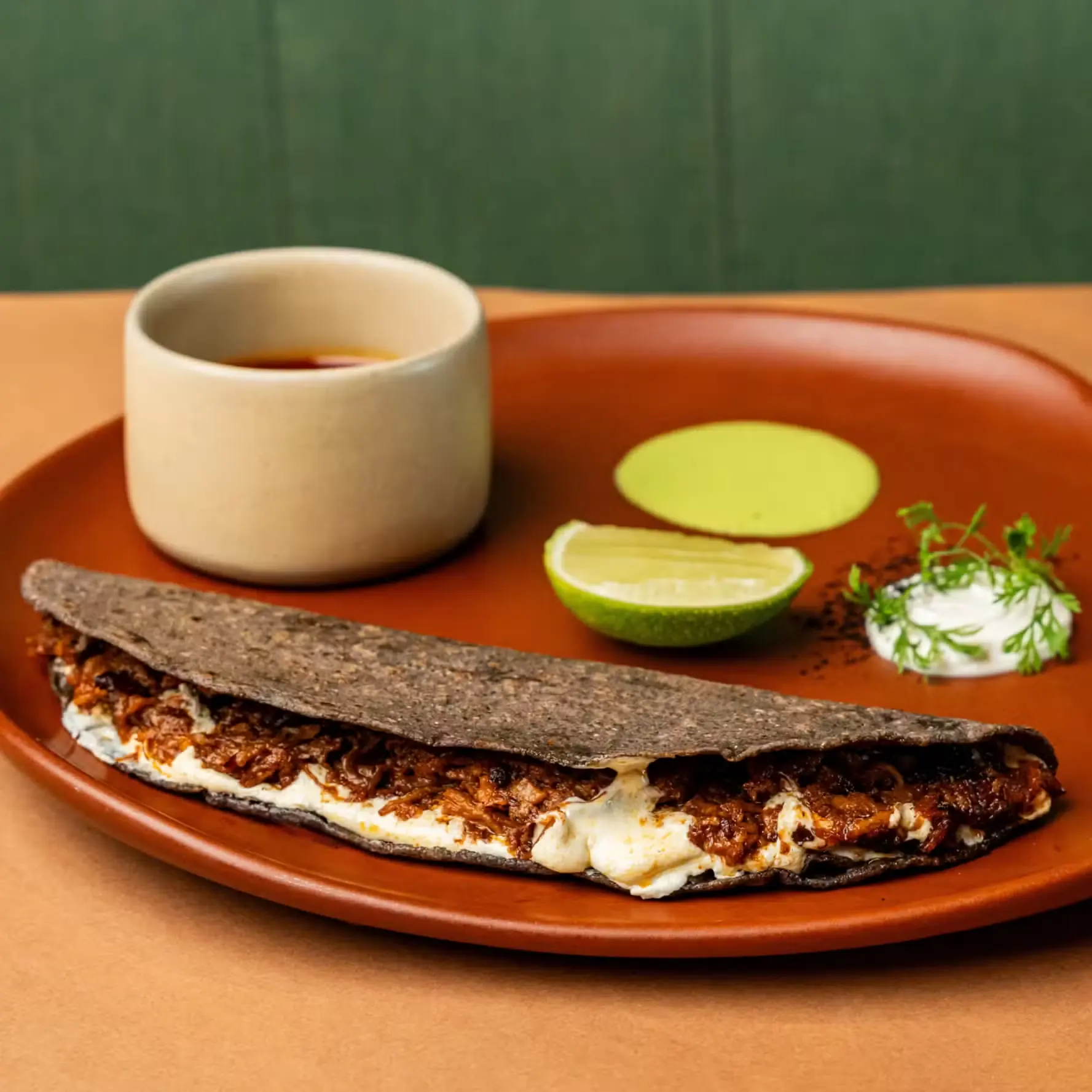 Blue corn Mexican antojito at Porfirio's Polanco